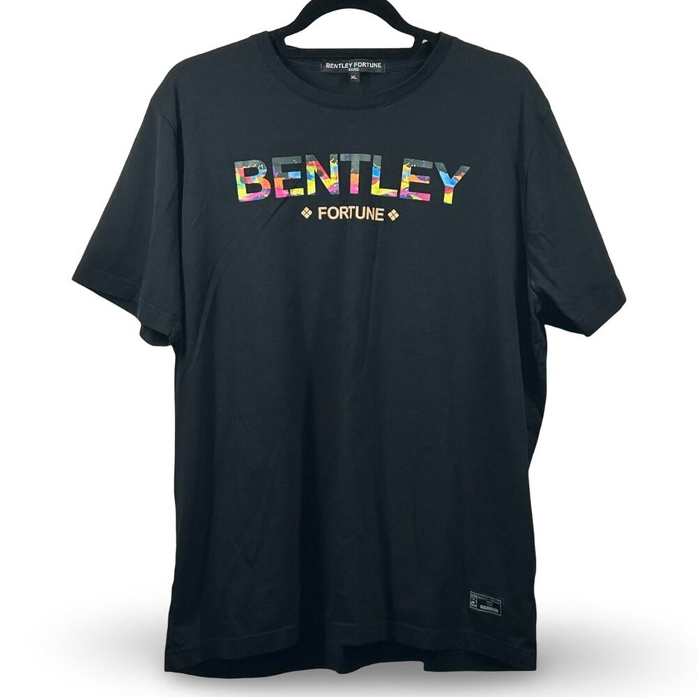 Bentley Fortune BF Elements Tee Women's Size XL Preppy Luxe Designer Casual Logo